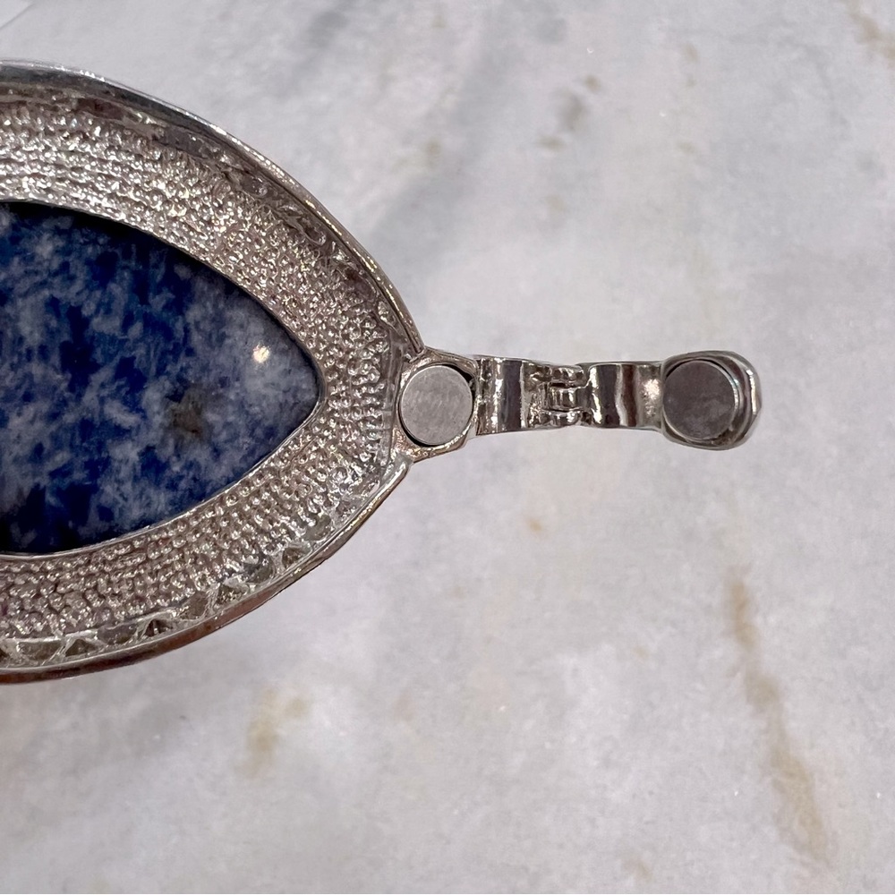 Blue Spot Jasper Pendant Necklace - Picture 8 of 9